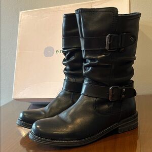 Eric Michael Black Leather Women's Boots